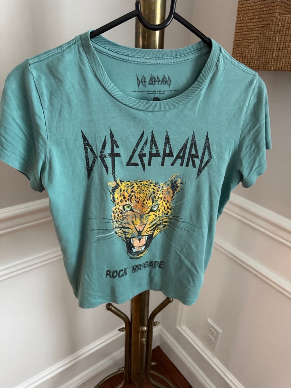 Def Leppard Kids' Teal Rock Brigade Graphic Tee